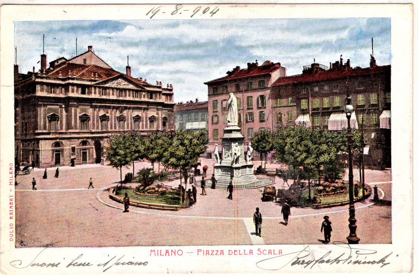 Cartolina antica Milano Teatro della Scala