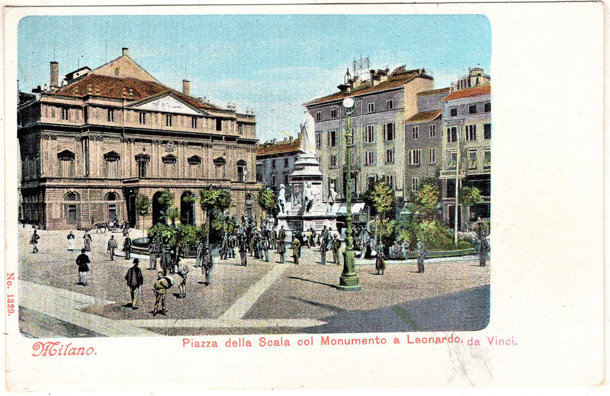 Cartolina antica Milano Teatro della Scala