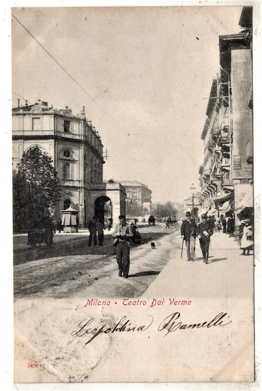 Cartolina antica Milano teatro Dal Verme