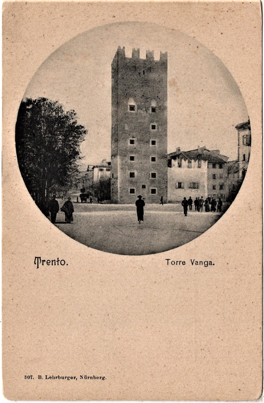 Cartolina antica Trento Torre Vanga