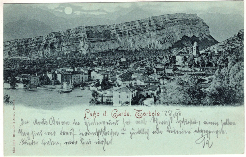 Cartolina antica Torbole sul Garda panorama