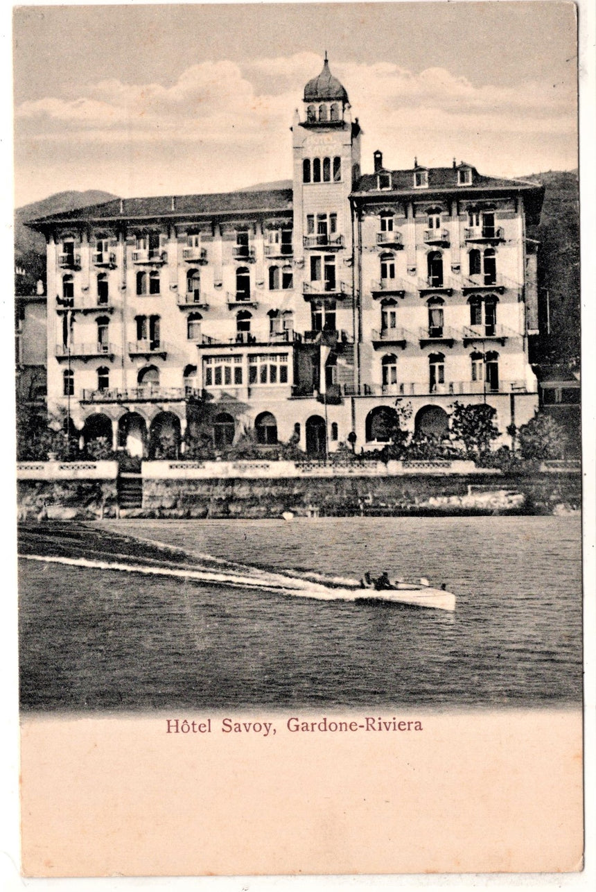 Cartolina antica Gardone sul Garda Hotel Savoy