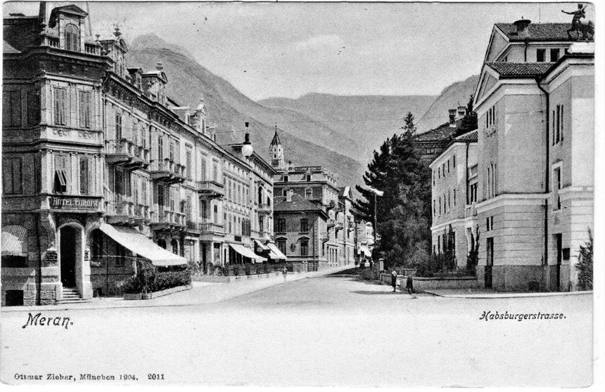 Cartolina antica Meran Habsburgerstrasse