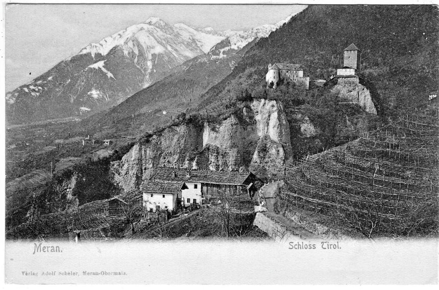 Cartolina antica Merano Schloss Tirol bei Meran
