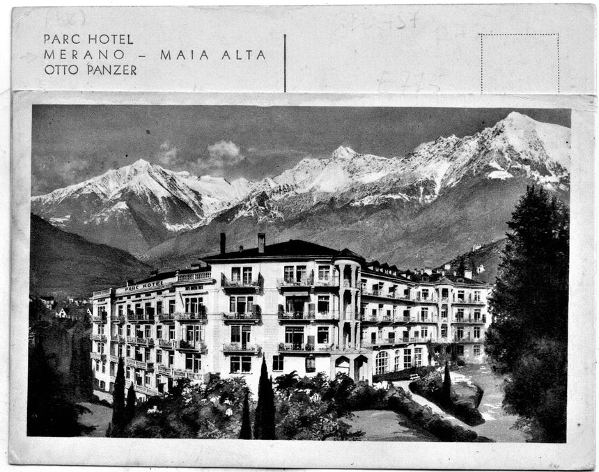 Cartolina antica Merano Parc Hotel Maia Alta di Otto Panzer