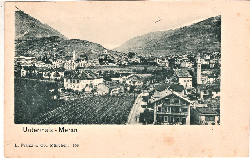 Cartolina antica Merano Untermais Meran