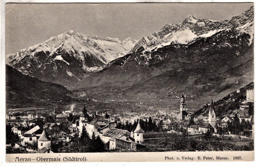 Cartolina antica Merano Obermais in Sudtirol