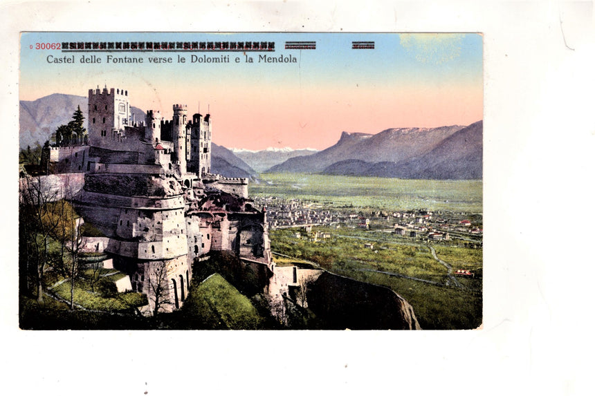 Cartolina antica Merano castel delle fontane Bolzano -Malles