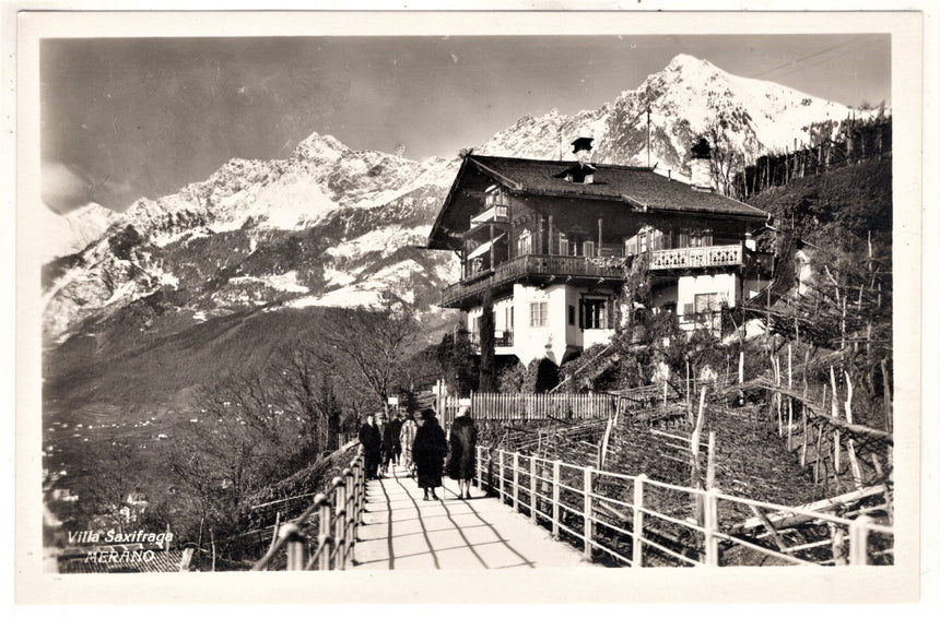 Cartolina antica Merano villa Saxfraga
