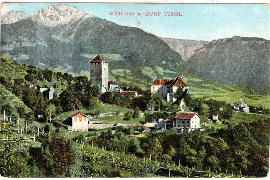 Cartolina antica Merano schònna dorf Tirol