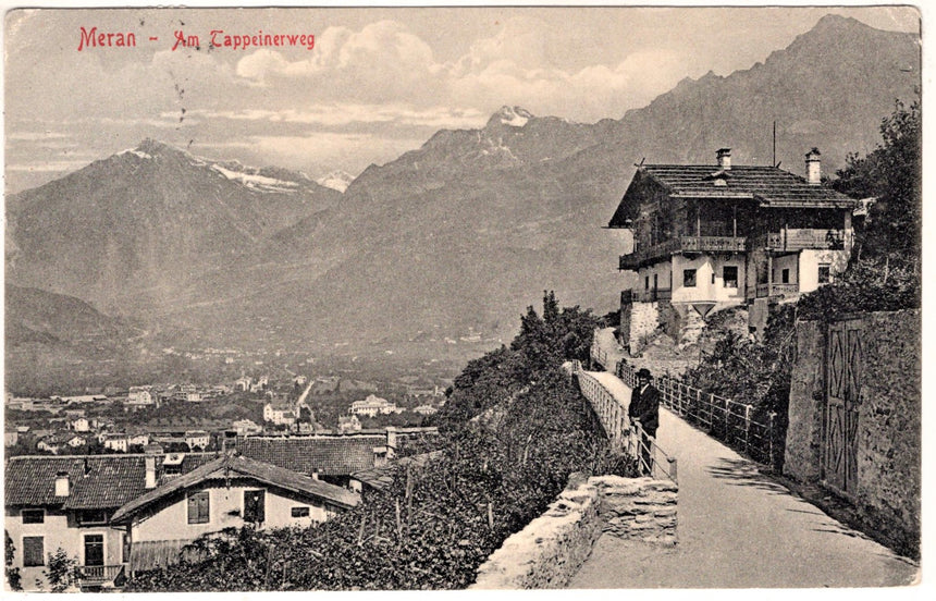 Cartolina antica Merano am Tappeinerweg