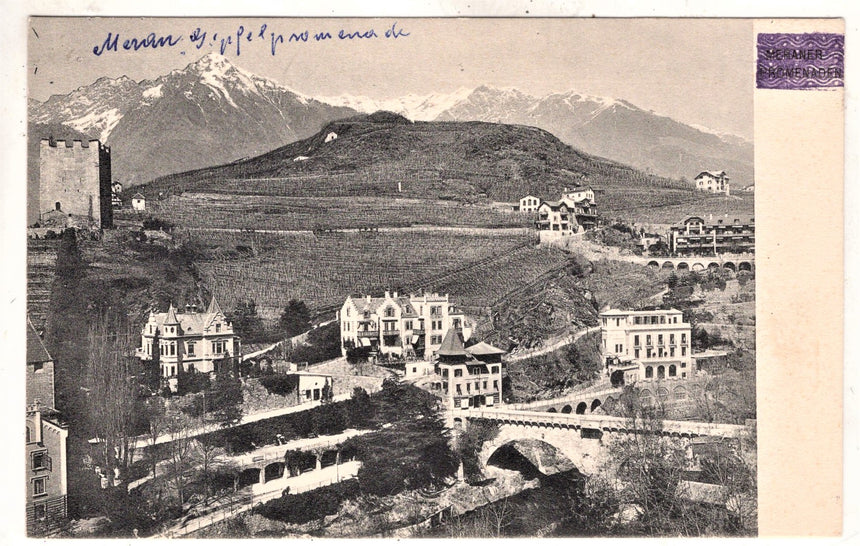 Cartolina antica Merano Meraner Promenade