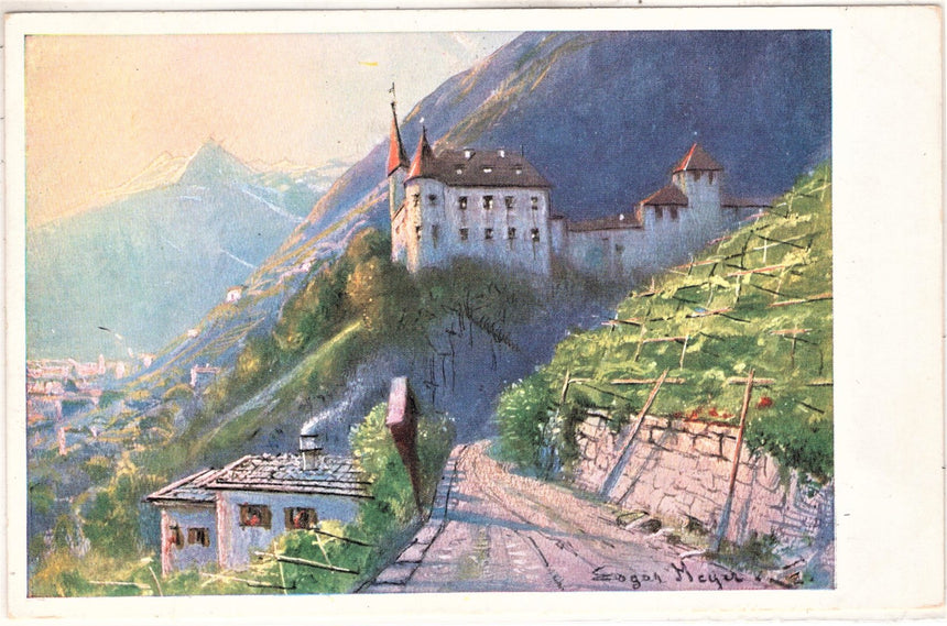 Cartolina antica Merano Deutsche Kulturstatten 229 Schloss Tirol bei Meran