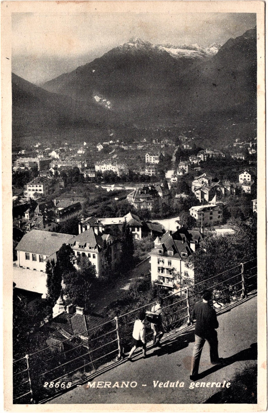 Cartolina antica Merano veduta generale