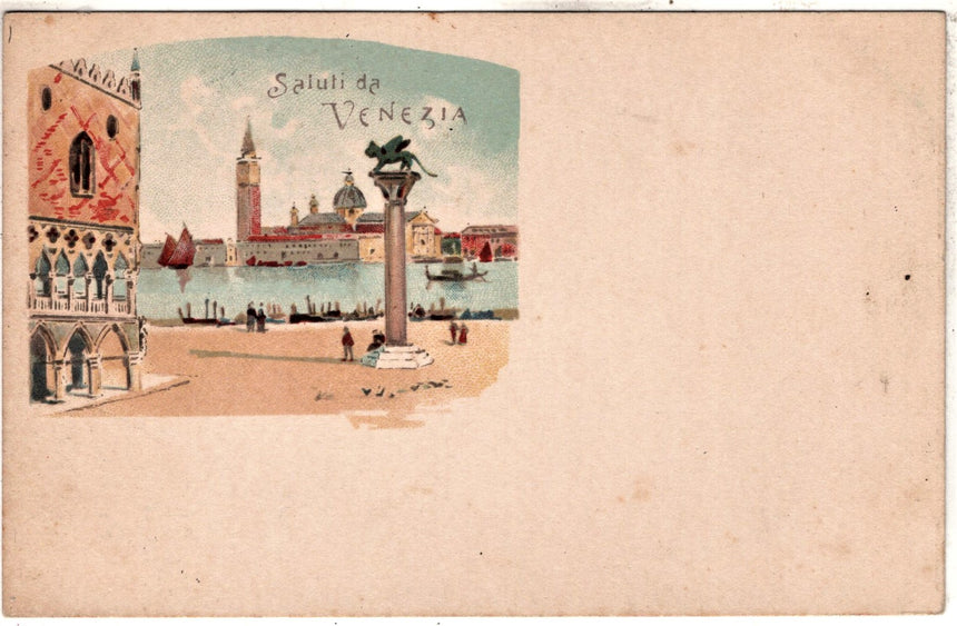 Cartolina antica Venezia Saluti da Venezia
