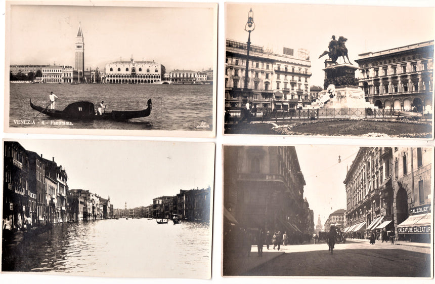 Cartolina antica Venezia lotto di 4 cartoline mista