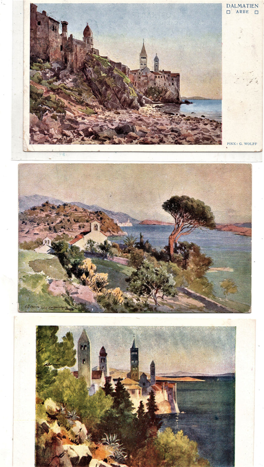 Cartolina antica Arbe Dalmazia Croazia