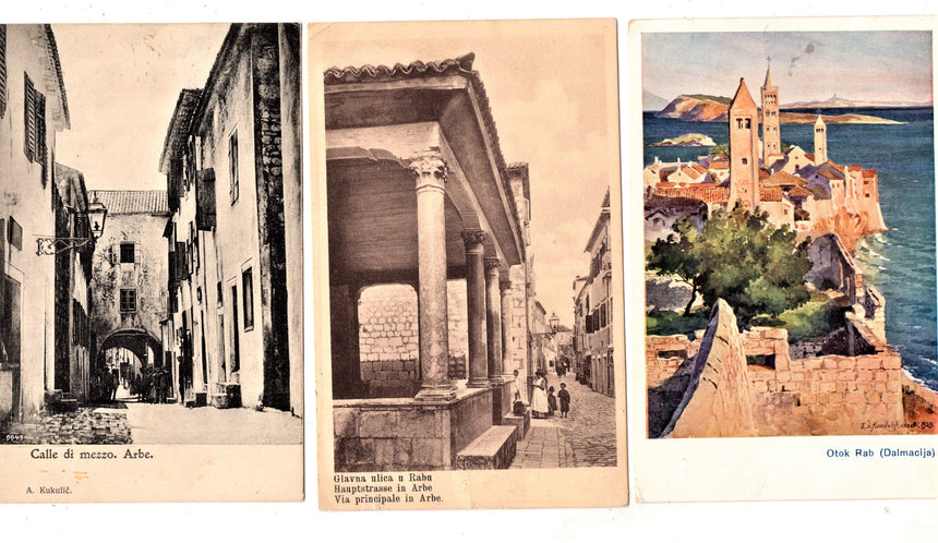 Cartolina antica Arbe Dalmazia Croazia