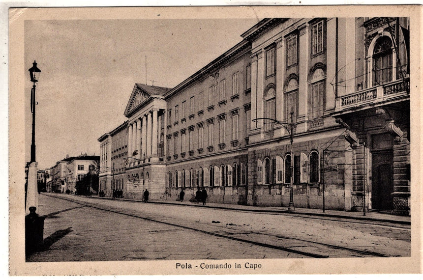 Cartolina antica Pola Croazia Comando in Capo per Piacenza