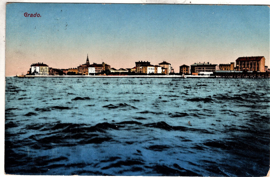 Cartolina antica Grado panorama Croazia