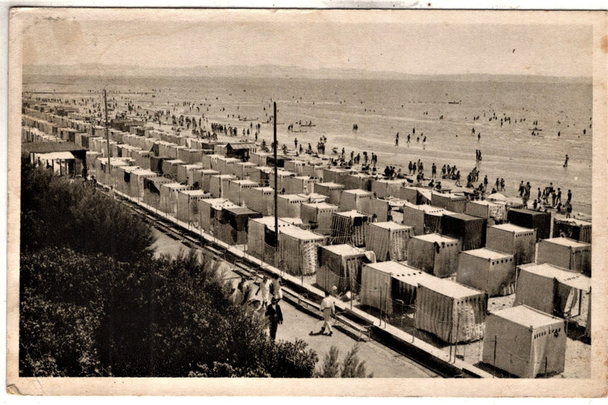 Cartolina antica Grado la spiaggia Croazia