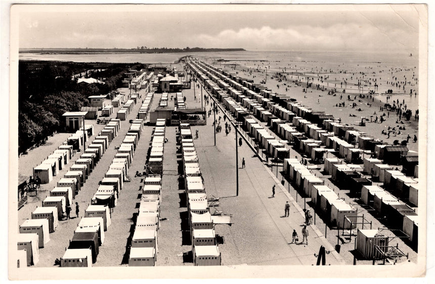 Cartolina antica Grado la spiaggia Croazia