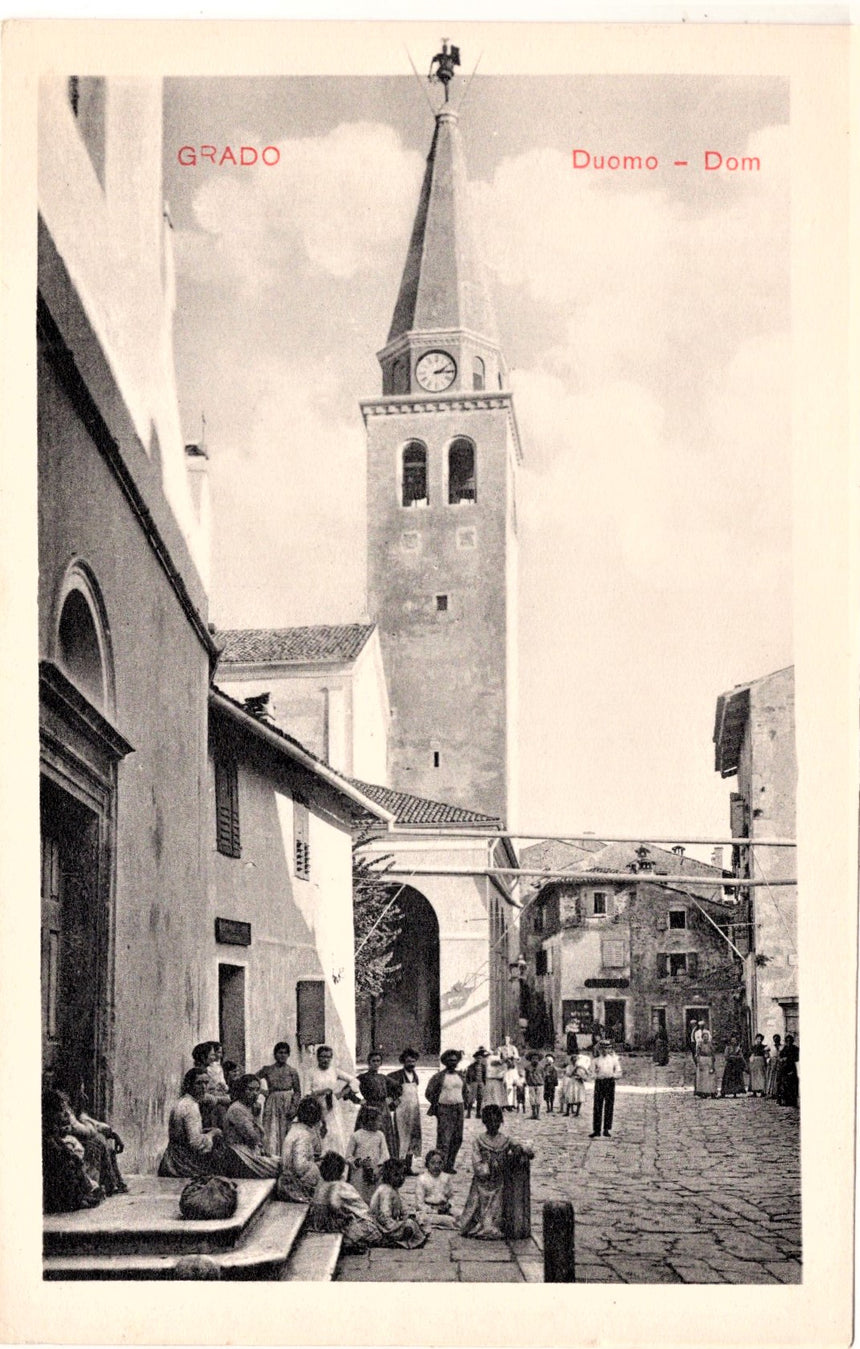 Cartolina antica Grado il Duomo Croazia