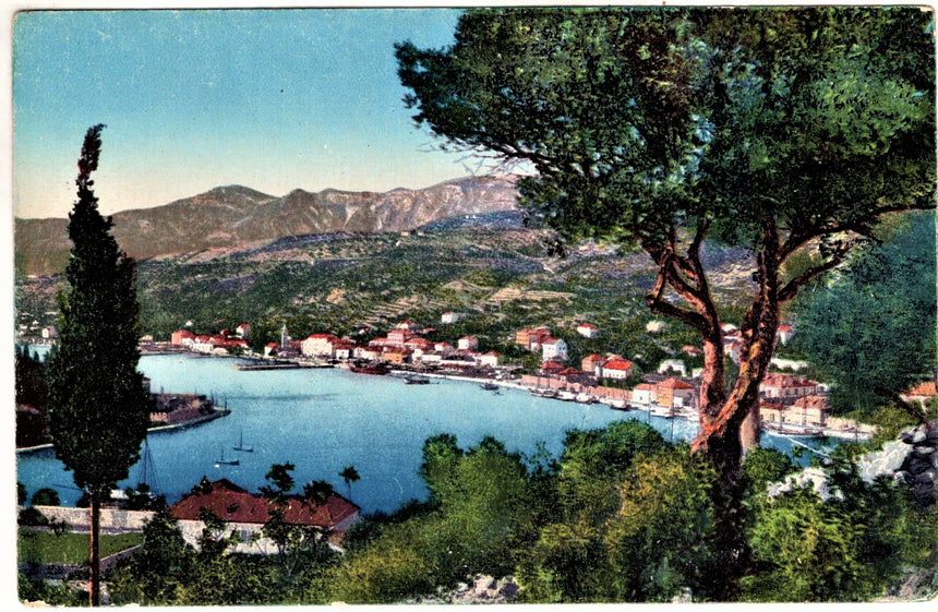 Cartolina antica Ragusa Gravosa panorama Croazia