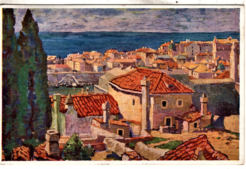 Cartolina antica Ragusa vue prise du Posat