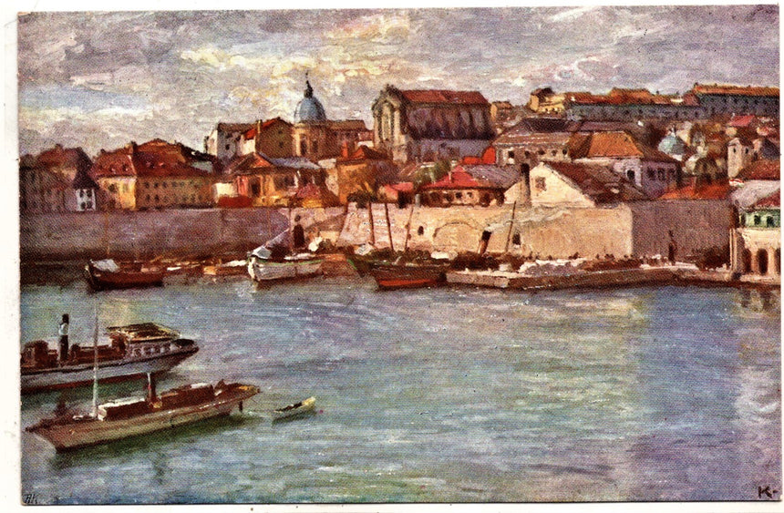 Cartolina antica Raguse le port ancien Croazia