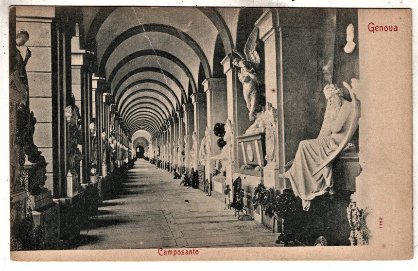 Cartolina antica Genova Camposanto