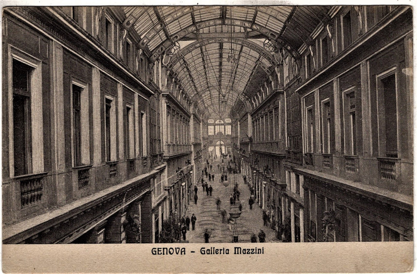 Cartolina antica Genova galleria Mazzini