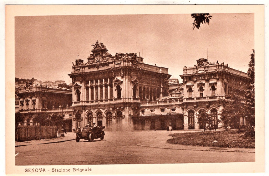Cartolina antica Genova Stazione Brignole