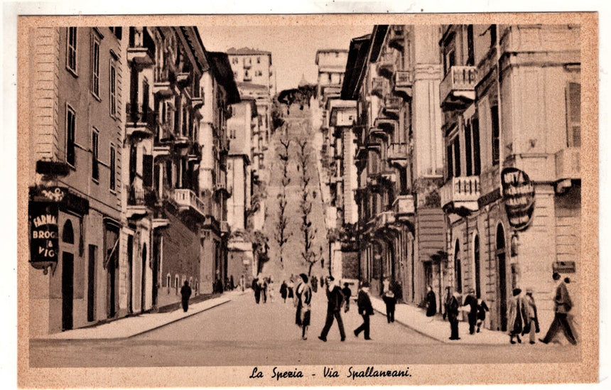 Cartolina antica La Spezia via Spallanzani
