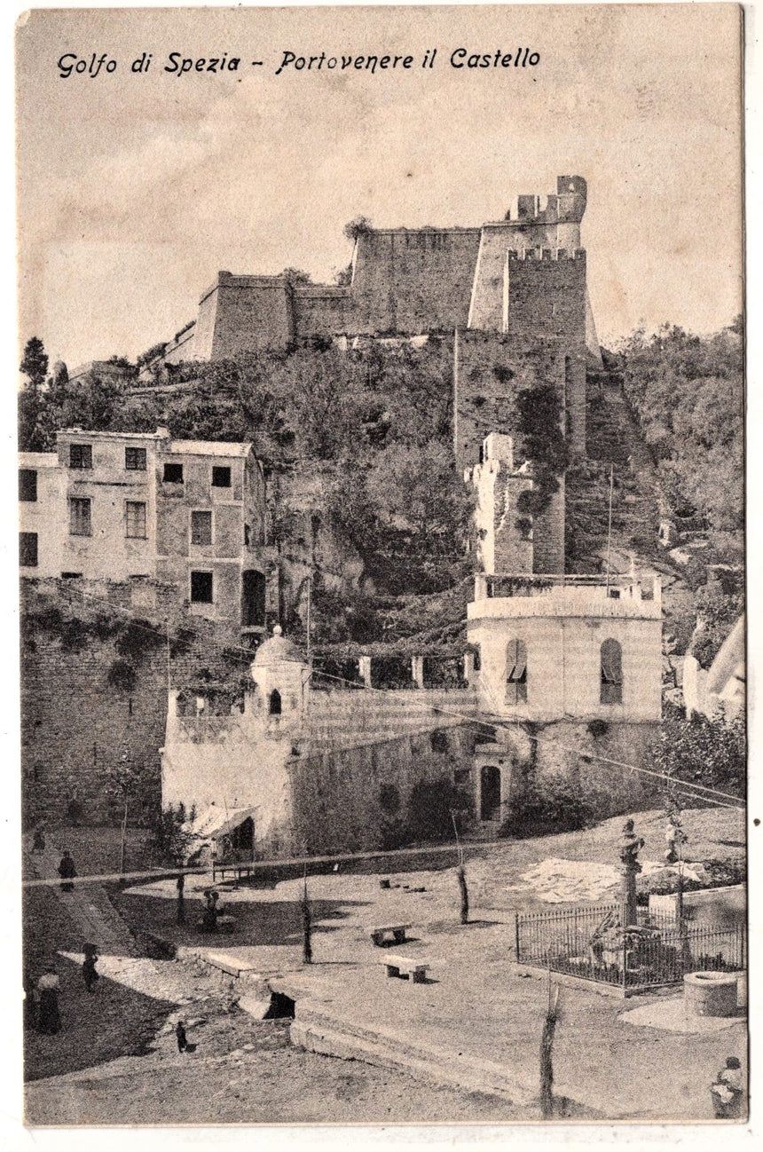 Cartolina antica La Spezia Portovenere il castello