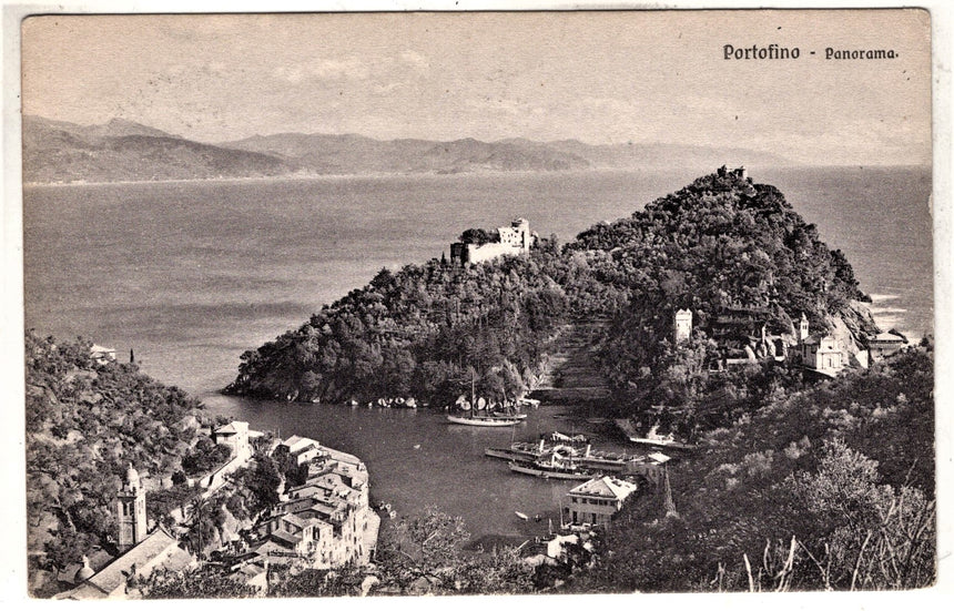 Cartolina antica Portofino panorama