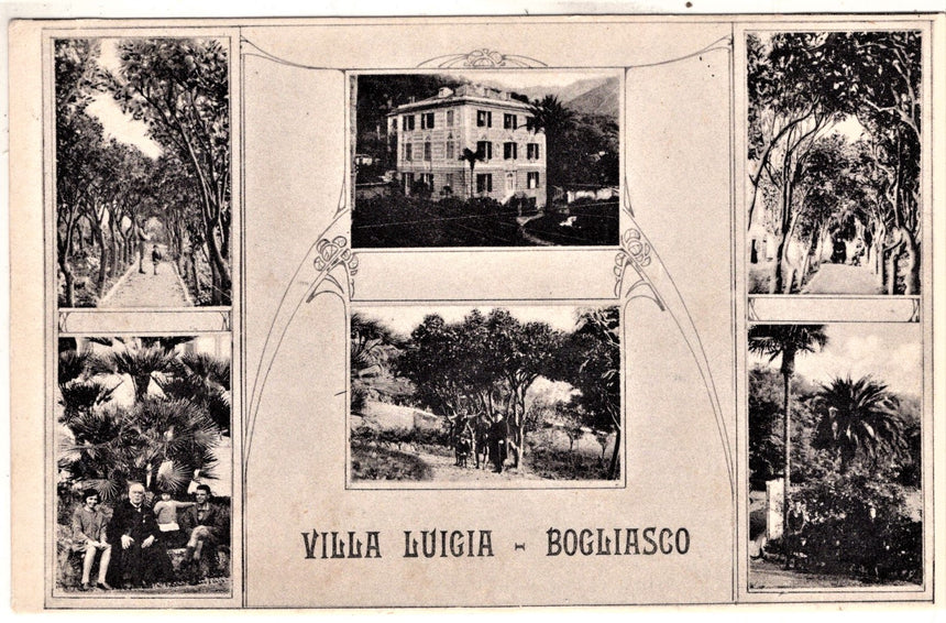 Cartolina antica Bogliasco villa Luigia