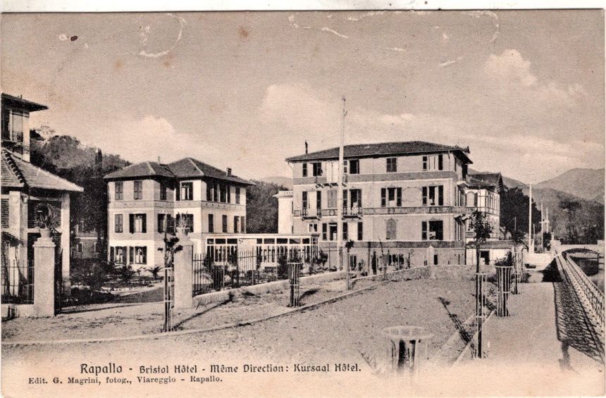 Cartolina antica Rapallo Bristol Hotel Kursal Hotel
