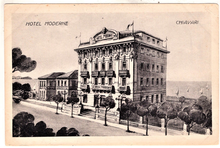 Cartolina antica Chiavari Hotel Moderne