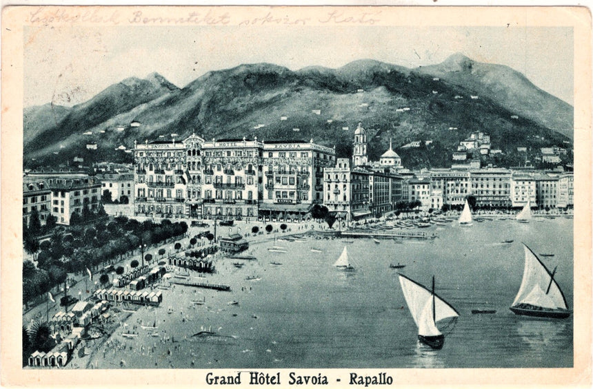 Cartolina antica Rapallo Hotel Savoia