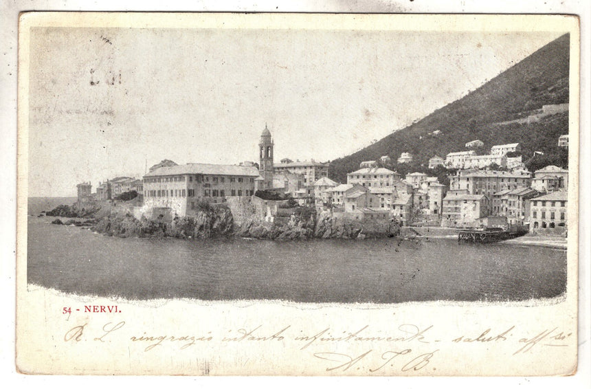 Cartolina antica Nervi panorama