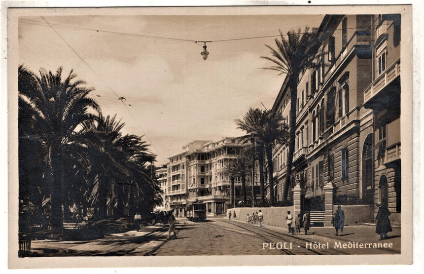 Cartolina antica Pegli Hotel Mediterranee