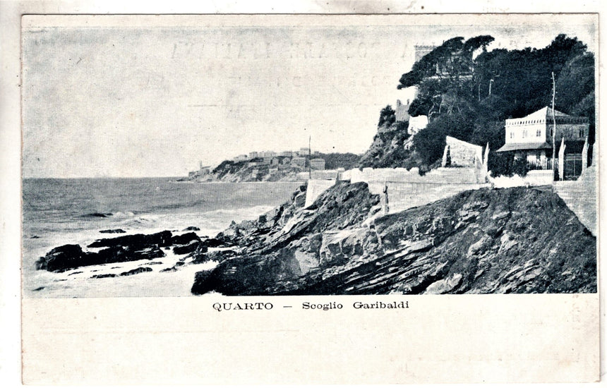 Cartolina antica Quarto scoglio Garibaldi
