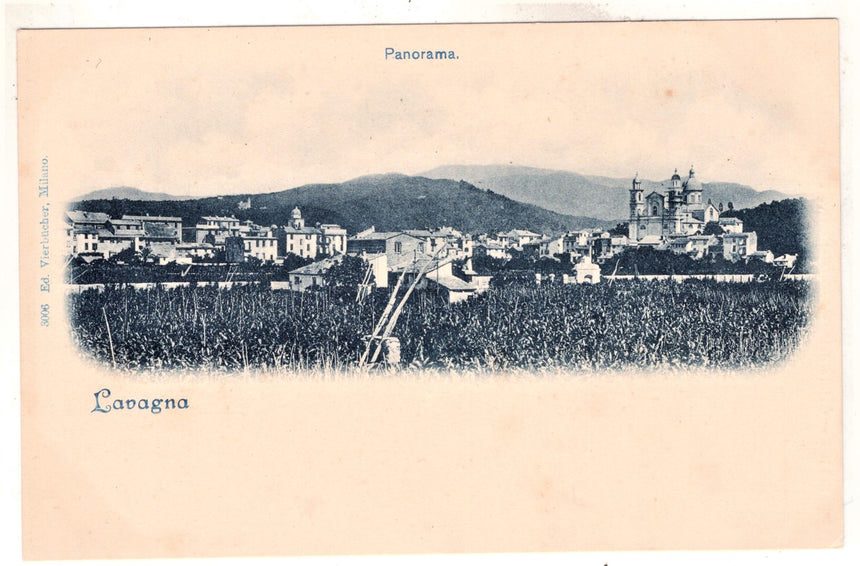 Cartolina antica Lavagna panorama