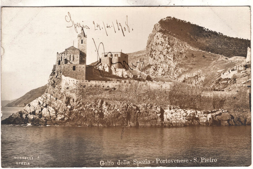 Cartolina antica Portovenere S. Pietro Spezia Foto N.P.G.