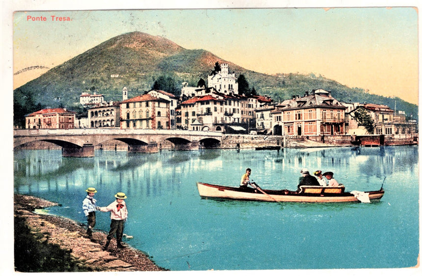 Cartolina antica Stresa Lago Maggiore Novara
