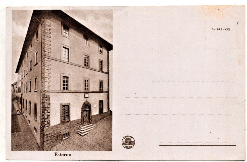 Cartolina antica Cortona Seminario Vescovile Arezzo