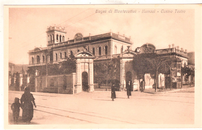 Cartolina antica Montecatini bagni Kursaal casino teatro Pistoia