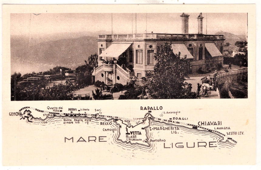 Cartolina antica Portofino Kulm Genova