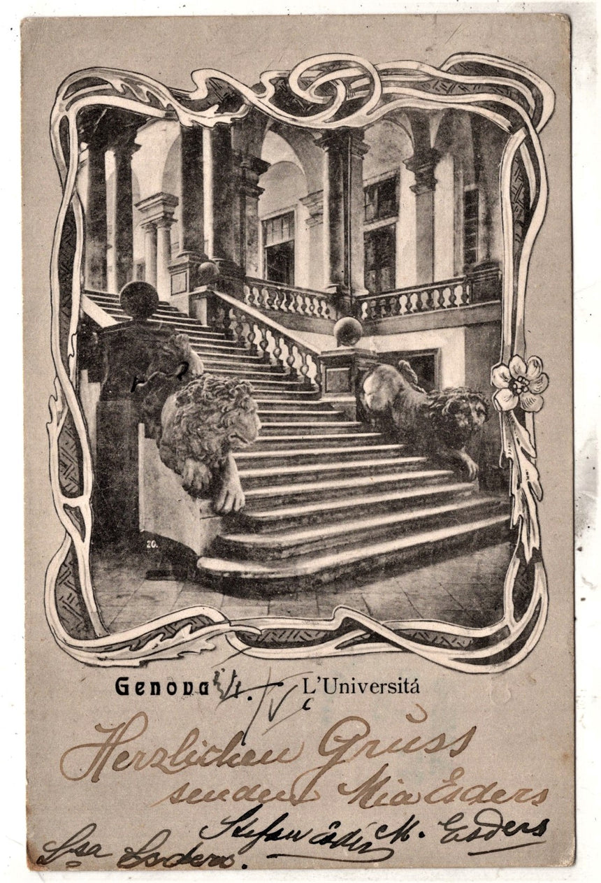 Genova L università la scalinata per Vienna